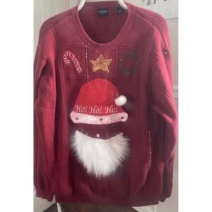 Arrow Ugly Sweater. Santa, Pullover Holiday Sweater. Size Lg